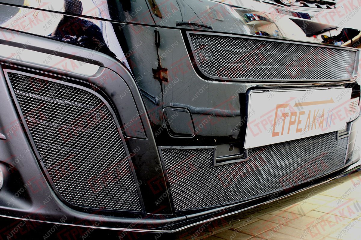 5 699 р. Защита радиатора (центр, низ) Стрелка11 Стандарт Opel Zafira Life С (2019-2025) (черные)  с доставкой в г. Пермь