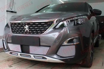 3 179 р. Защита радиатора (боковые) Стрелка11 Стандарт  Peugeot 3008  2 (2016-2025) (хром)  с доставкой в г. Пермь. Увеличить фотографию 3