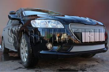 3 279 р. Защита радиатора (верх) Стрелка11 Стандарт  Peugeot 301 (2012-2017) (хром)  с доставкой в г. Пермь. Увеличить фотографию 2