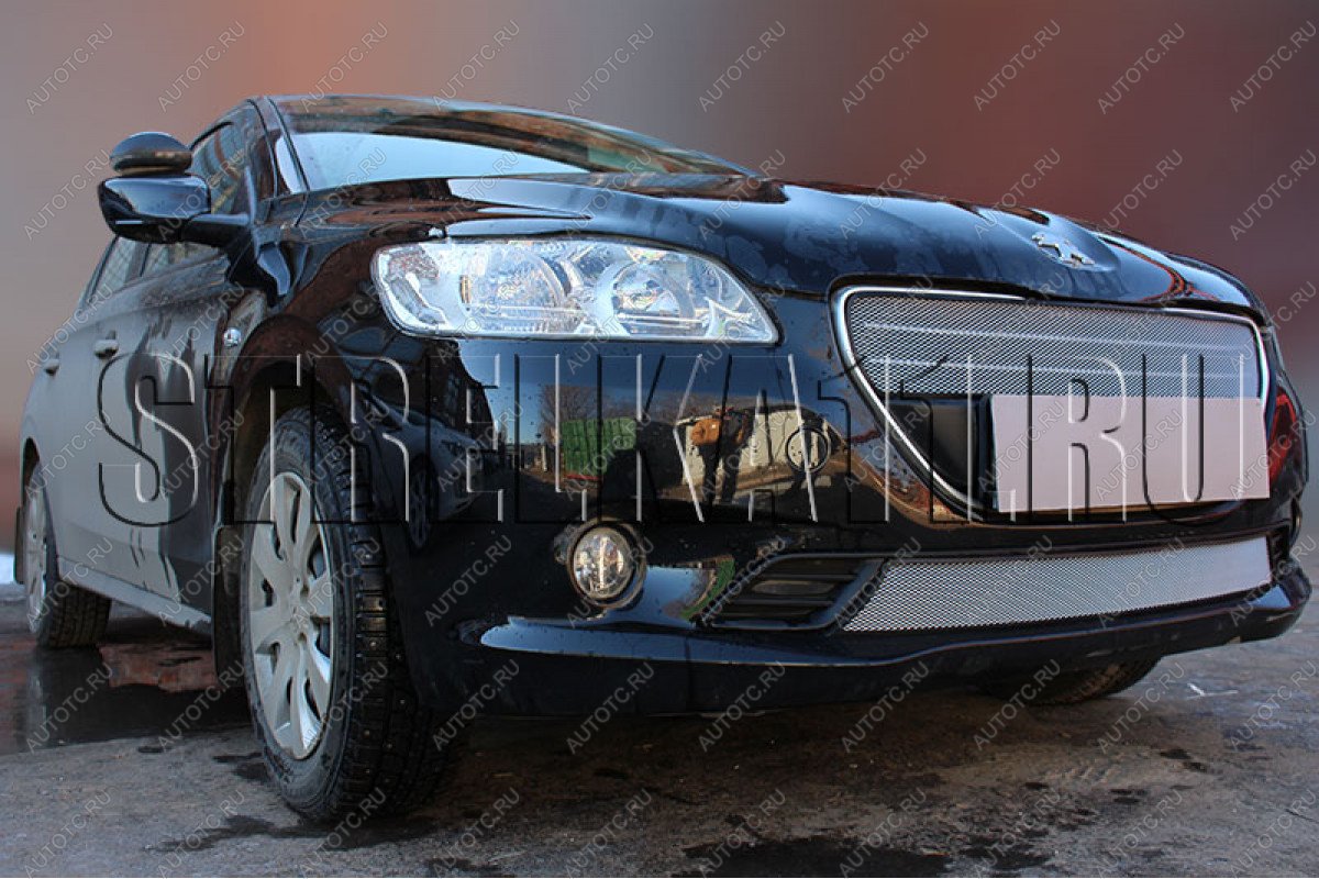 3 079 р. Защита радиатора (низ) Стрелка11 Стандарт  Peugeot 301 (2012-2017) (хром)  с доставкой в г. Пермь