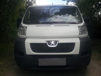 Защита радиатора (низ) Стрелка11 Стандарт Peugeot Boxer  250 (2006-2014) (черная)