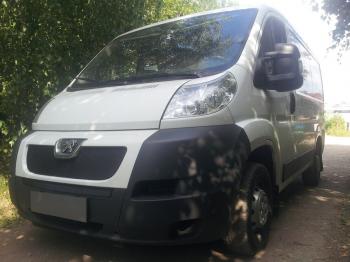 2 759 р. Защита радиатора (низ) Стрелка11 Стандарт  Peugeot Boxer  250 (2006-2014) (черная)  с доставкой в г. Пермь. Увеличить фотографию 2