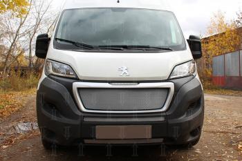 4 099 р. Защита радиатора (2 части) Стрелка11 Стандарт Fiat Ducato 290 (2014-2025) (черная)  с доставкой в г. Пермь. Увеличить фотографию 5
