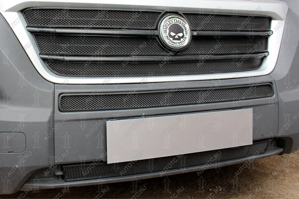 4 099 р. Защита радиатора (2 части) Стрелка11 Стандарт Fiat Ducato 290 (2014-2025) (черная)  с доставкой в г. Пермь