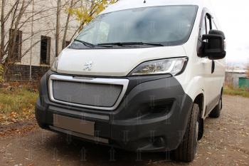 4 099 р. Защита радиатора (2 части) Стрелка11 Стандарт Fiat Ducato 290 (2014-2025) (черная)  с доставкой в г. Пермь. Увеличить фотографию 6