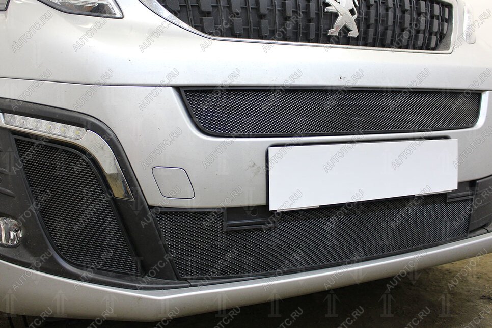 5 699 р. Защита радиатора (середина, низ) Стрелка11 Стандарт Peugeot Traveller K0 L2 дорестайлинг (2016-2024) (черная)  с доставкой в г. Пермь
