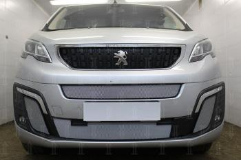 5 899 р. Защита радиатора (середина, низ) Стрелка11 Стандарт  Peugeot Traveller  K0 L2 (2016-2024) дорестайлинг (хром)  с доставкой в г. Пермь. Увеличить фотографию 2