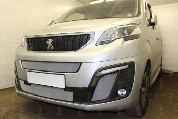 3 699 р. Защита радиатора (боковые) Стрелка11 Стандарт  Peugeot Traveller  K0 L2 (2016-2024) дорестайлинг (хром)  с доставкой в г. Пермь. Увеличить фотографию 2