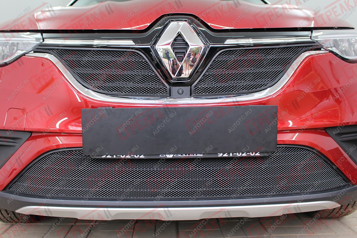 3 499 р. Защита радиатора (низ 2 части) Стандарт Renault Arkana (2019-2025) (черная)  с доставкой в г. Пермь
