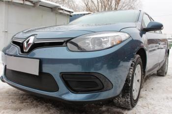 2 669 р. Защита радиатора (верх) Стрелка11 Стандарт Renault Fluence рестайлинг (2012-2016) (черная)  с доставкой в г. Пермь. Увеличить фотографию 2