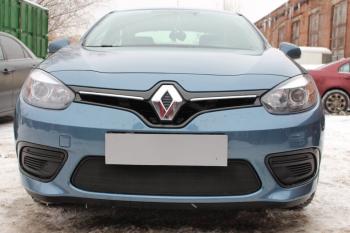 2 999 р. Защита радиатора (низ) Стрелка11 Стандарт  Renault Fluence (2012-2016) рестайлинг (черная)  с доставкой в г. Пермь. Увеличить фотографию 2