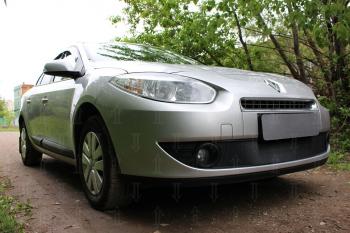 2 999 р. Защита радиатора (низ) Стрелка11 Стандарт Renault Fluence дорестайлинг (2010-2012) (черная)  с доставкой в г. Пермь. Увеличить фотографию 2