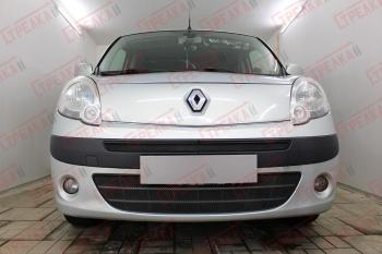 3 689 р. Защита радиатора (низ) Стрелка11 Стандарт  Renault Kangoo  KW0 (2008-2013) дорестайлинг (черная)  с доставкой в г. Пермь. Увеличить фотографию 2