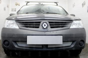 2 899 р. Защита радиатора (низ) Стрелка11 Стандарт  Renault Logan  1 (2004-2010) дорестайлинг (хром)  с доставкой в г. Пермь. Увеличить фотографию 2