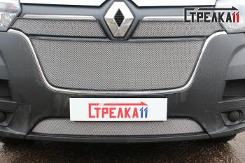 Защита радиатора (4 части) Стандарт Renault Master  FV,JV (2019-2025) фургон 2-ой рестайлинг (хром)