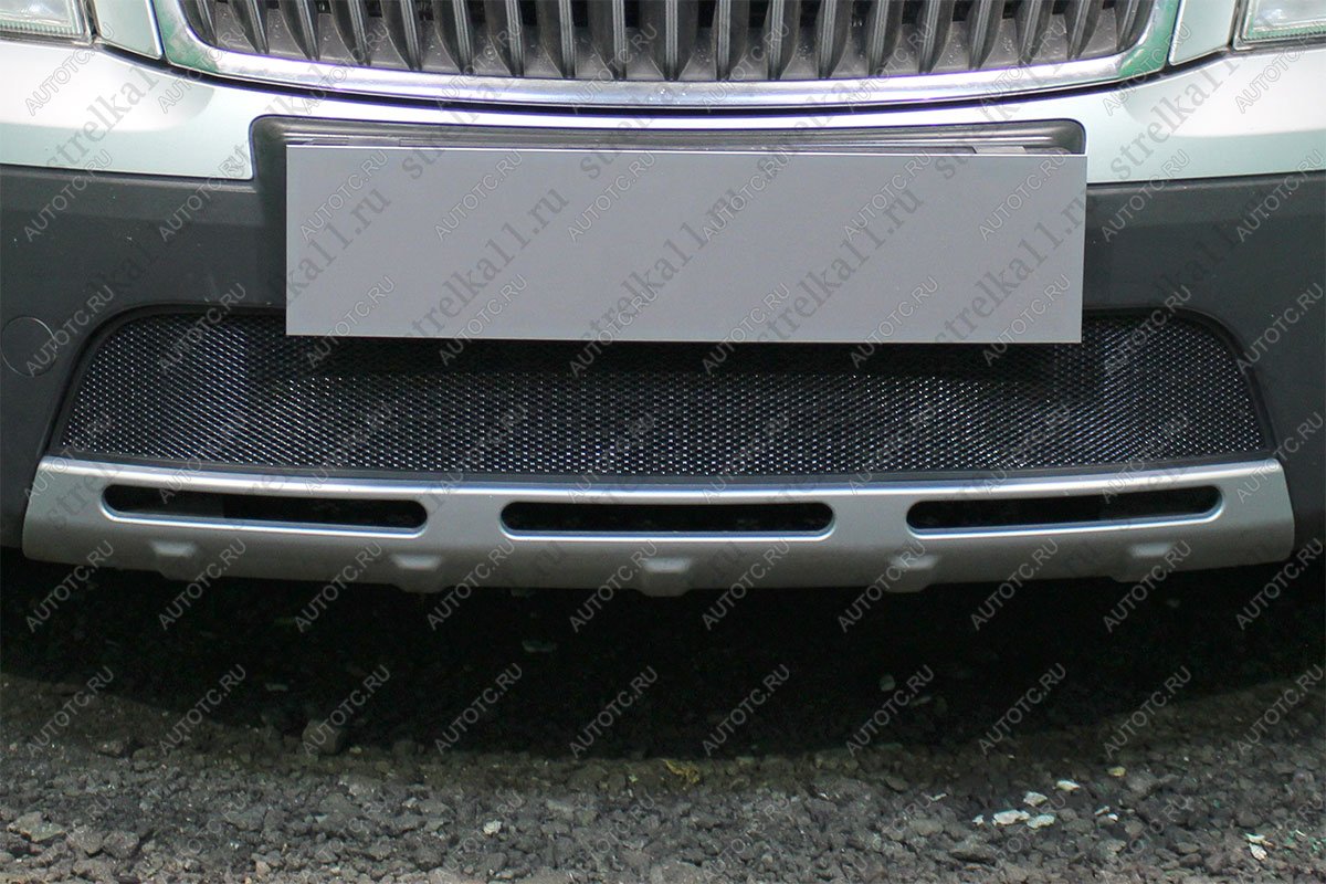 2 899 р. Защита радиатора Стрелка11 Стандарт  Skoda Octavia  A5 (2004-2008) дорестайлинг лифтбэк, дорестайлинг универсал (черная)  с доставкой в г. Пермь