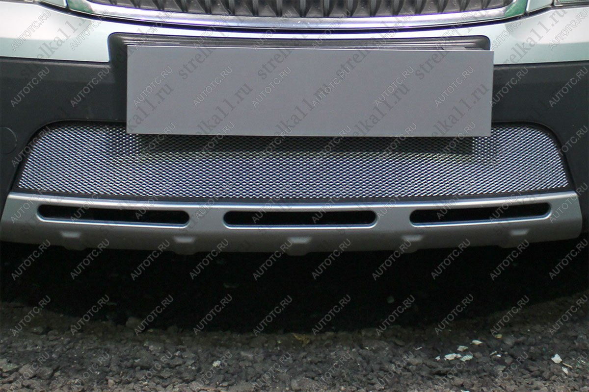 3 079 р. Защита радиатора Стрелка11 Стандарт  Skoda Octavia  A5 (2004-2008) дорестайлинг лифтбэк, дорестайлинг универсал (хром)  с доставкой в г. Пермь