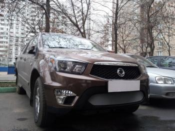 Защита радиатора Стрелка11 Стандарт SSANGYONG Actyon Sport (2012-2025) (хром)