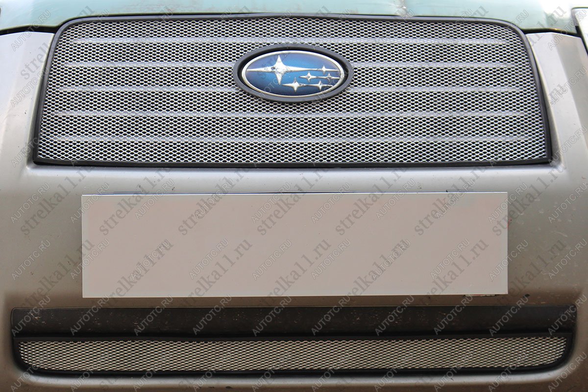 3 079 р. Защита радиатора (низ) Стрелка11 Стандарт  Subaru Forester  SG (2005-2008) рестайлинг (хром)  с доставкой в г. Пермь