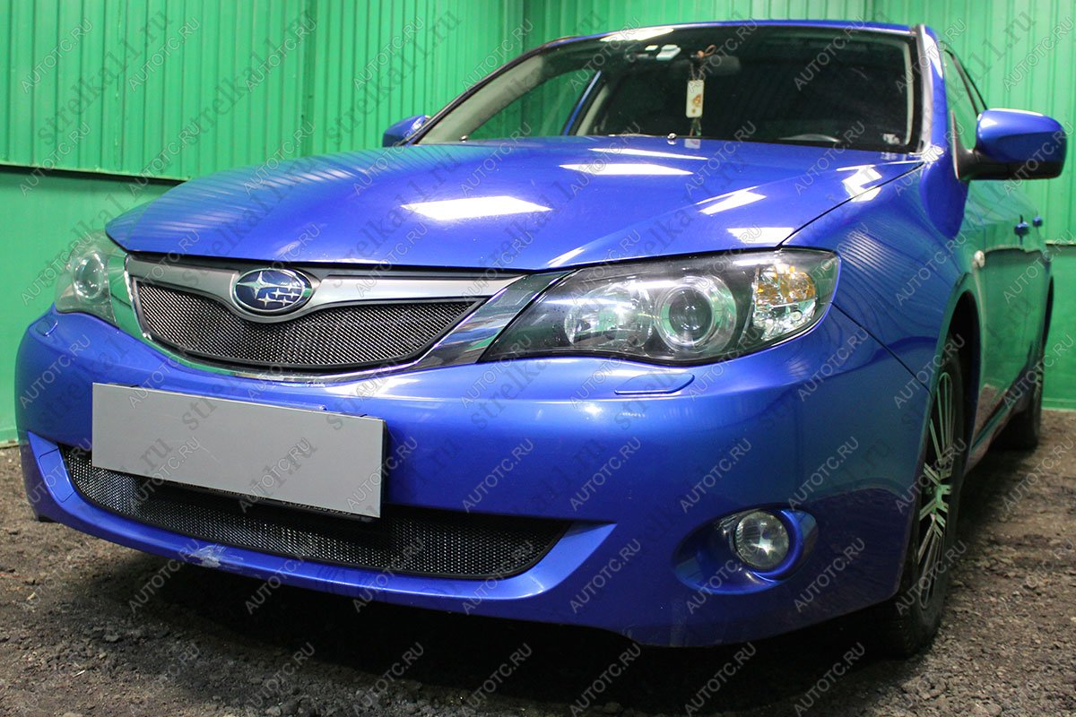2 899 р. Защита радиатора (верх) (V2.0) Стрелка11 Стандарт Subaru Impreza GE седан (2007-2012) (черная)  с доставкой в г. Пермь