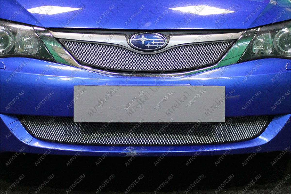 3 079 р. Защита радиатора (верх) (V2.0) Стрелка11 Стандарт  Subaru Impreza ( GE,  GH) (2007-2012) седан, хэтчбэк (хром)  с доставкой в г. Пермь