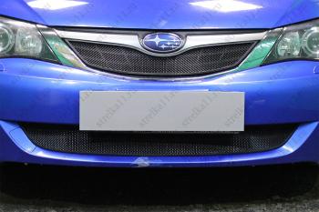 2 879 р. Защита радиатора (низ) Стрелка11 Стандарт Subaru Impreza GE седан (2007-2012) (черная)  с доставкой в г. Пермь. Увеличить фотографию 2