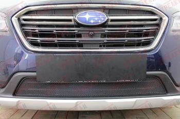 Защита радиатора Стрелка11 Стандарт Subaru Outback  BS/B15 (2017-2021) рестайлинг универсал (черная)