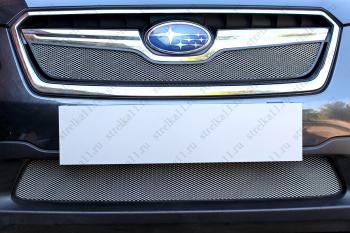  Защита радиатора (низ) Стрелка11 Стандарт Subaru XV  GP/G33 (2016-2017) рестайлинг (хром)