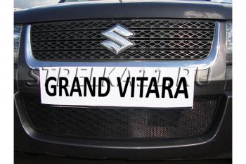 Защита радиатора Стрелка11 Стандарт Suzuki Grand Vitara ( JT 3 двери,  JT 5 дверей) (2008-2012) 1-ый рестайлинг (черная)