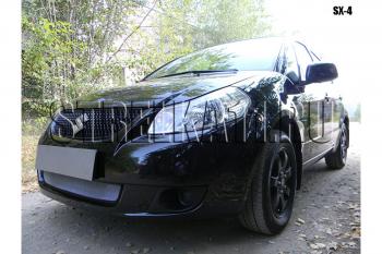 Защита радиатора (венгерская сборка) Стрелка11 Стандарт Suzuki SX4  YA21S,YB21S (2006-2011) дорестайлинг, хэтчбэк (хром)