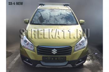 Защита радиатора Стрелка11 Стандарт Suzuki SX4  JYB, JYA (2013-2016) хэтчбэк дорестайлинг (хром)