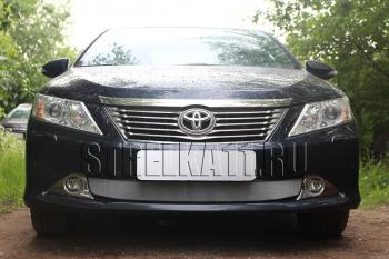 Защита радиатора Стрелка11 Стандарт Toyota Camry  XV50 (2011-2014) дорестайлинг (хром)