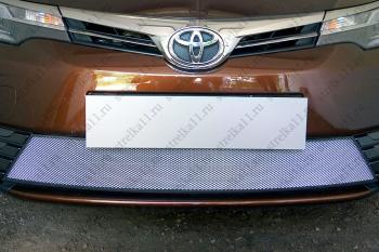 Защита радиатора Стрелка11 Стандарт Toyota Corolla  E180 (2016-2019) рестайлинг (хром)