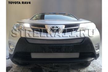 Защита радиатора (низ) Стрелка11 Стандарт Toyota RAV4  XA40 (2012-2015) 5 дв. дорестайлинг (хром)