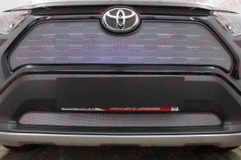 Защита радиатора (низ) Стрелка11 Стандарт Toyota RAV4  XA50 (2018-2025) 5 дв. дорестайлинг (хром)