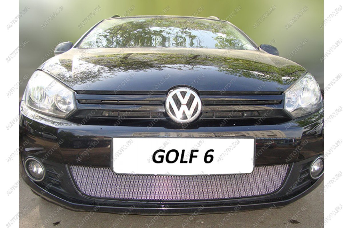 3 079 р. Защита радиатора Стрелка11 Стандарт  Volkswagen Golf  6 (2008-2014) хэтчбэк 5 дв. (хром)  с доставкой в г. Пермь