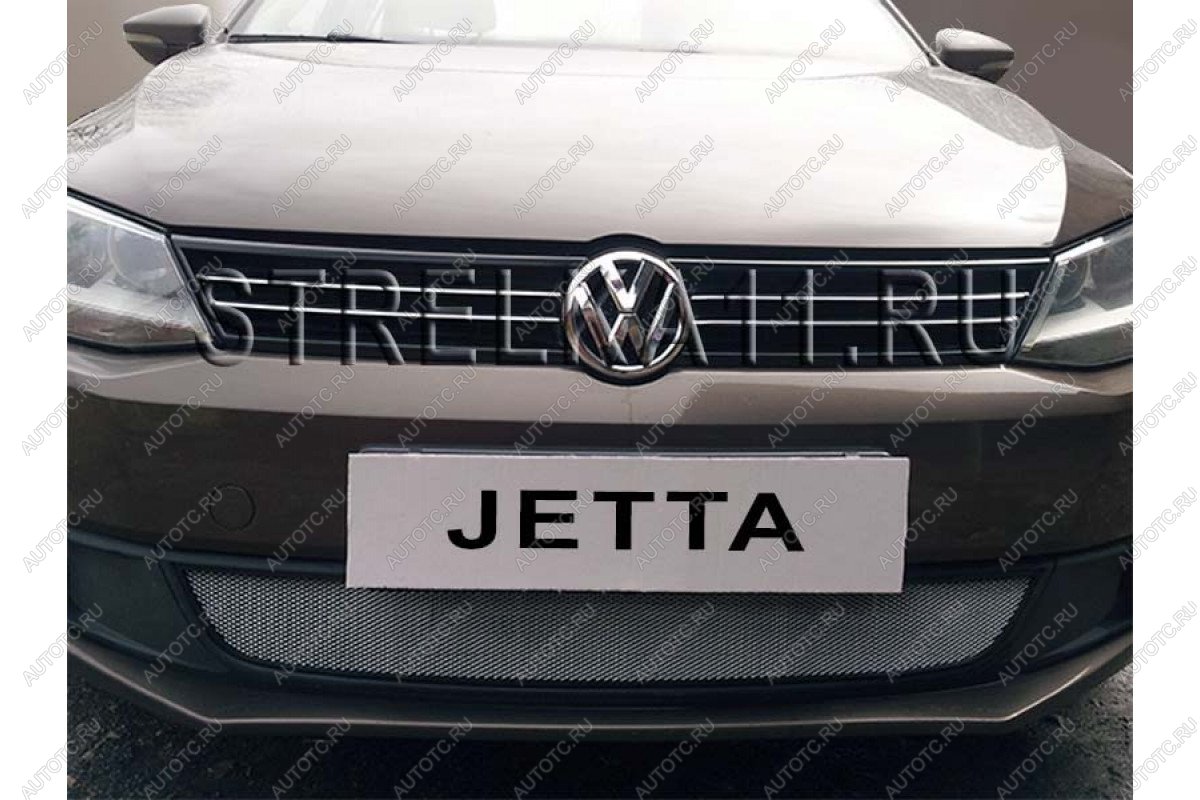 3 079 р. Защита радиатора Стрелка11 Стандарт  Volkswagen Jetta  A6 (2011-2015) седан дорестайлинг (хром)  с доставкой в г. Пермь