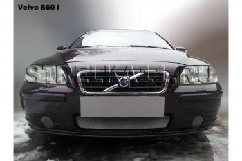 Защита радиатора Стрелка11 Стандарт Volvo S60  RS,RH седан (2004-2010) рестайлинг (черная)
