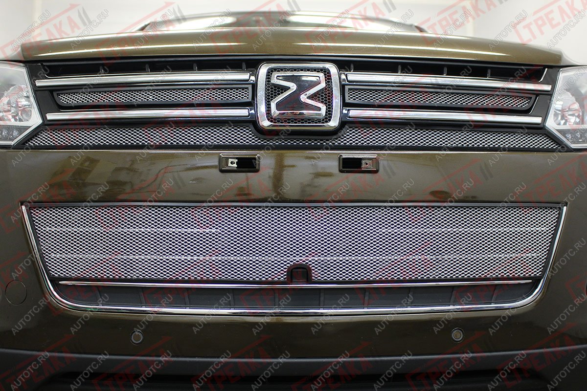 4 199 р. Защита радиатора (верх 3 части) Стрелка11 Стандарт  Zotye T600 (2014-2021) (хром)  с доставкой в г. Пермь