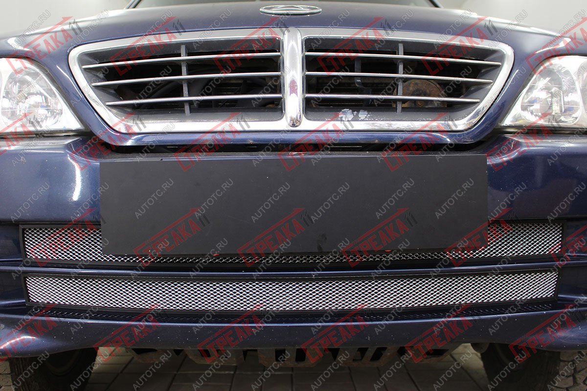 4 379 р. Защита радиатора (низ 2 части) Стрелка11 Стандарт  ТАГАЗ Road Partner (2009-2011) (хром)  с доставкой в г. Пермь