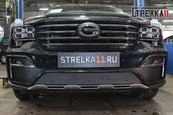 Зимняя заглушка решетки радиатора (низ) (GEGL) Стрелка11 GAC GS8 (2016-2023) (черная)
