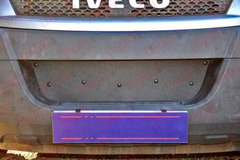 Зимняя заглушка решетки радиатора Стрелка11 Iveco Daily (2006-2011) (черная)
