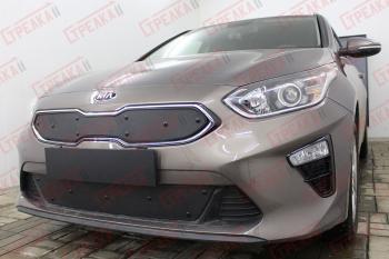 759 р. Зимняя заглушка решетки радиатора (низ) Стрелка11 KIA Ceed 3 CD хэтчбэк (2018-2025) (черная)  с доставкой в г. Пермь. Увеличить фотографию 2