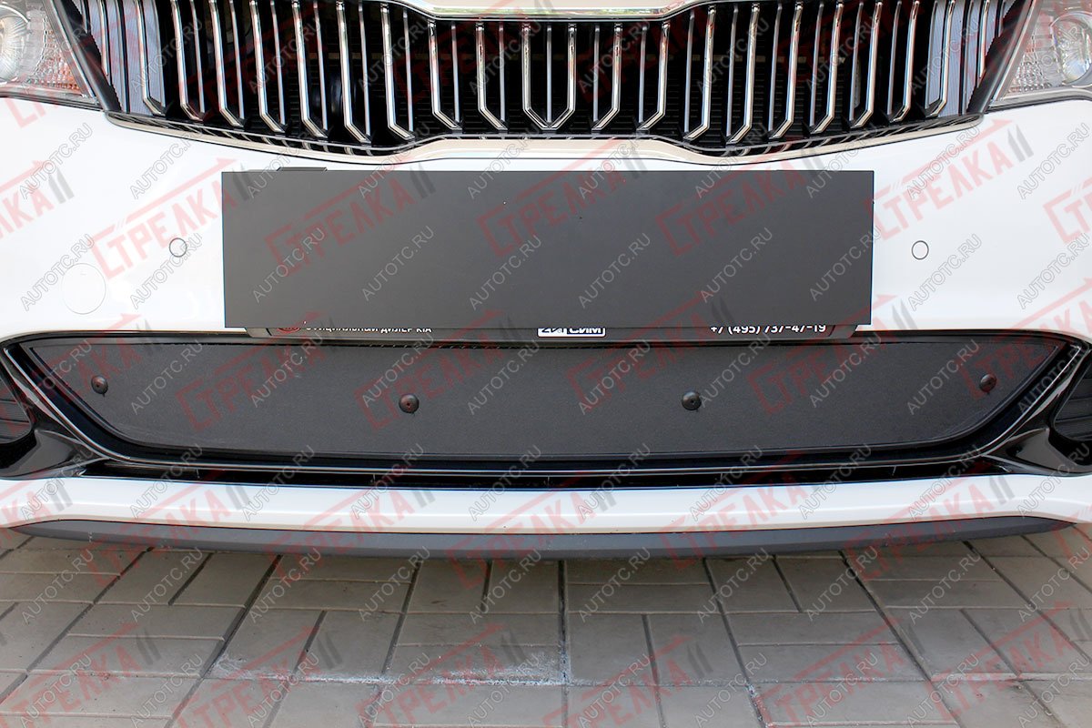 759 р. Зимняя заглушка решетки радиатора (низ) Стрелка11  KIA Optima  JF (2018-2020) седан рестайлинг (черная)  с доставкой в г. Пермь