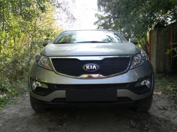 759 р.  Зимняя заглушка решетки радиатора (середина) Стрелка11   KIA Sportage  3 SL (2010-2016) дорестайлинг, рестайлинг  с доставкой в г. Пермь. Увеличить фотографию 2