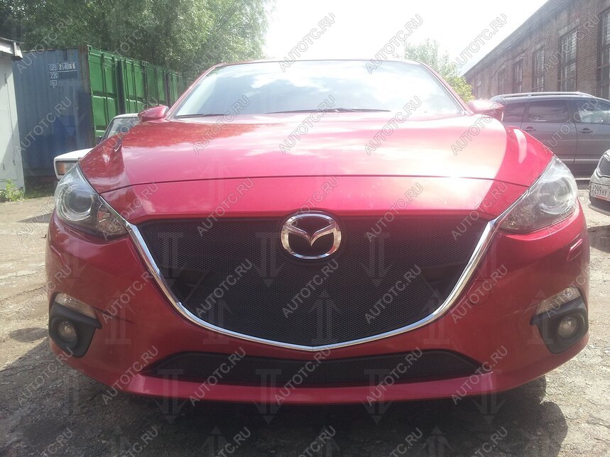 759 р. Зимняя заглушка решетки радиатора (низ) Стрелка11 Mazda 3/Axela BM дорестайлинг, хэтчбэк (2013-2016)  с доставкой в г. Пермь
