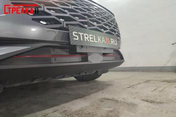 Зимняя заглушка решетки радиатора (4 части) Стрелка11 Omoda C5 (2021-2025) (черная)