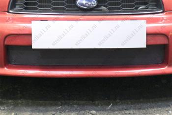 Зимняя заглушка решетки радиатора Стрелка11 Subaru Impreza GD седан дорестайлинг (2000-2002) (черная)