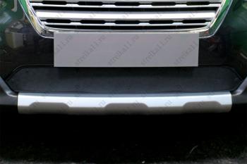 Зимняя заглушка решетки радиатора Стрелка11 Subaru Outback BS/B15 дорестайлинг универсал (2014-2018) (черная)