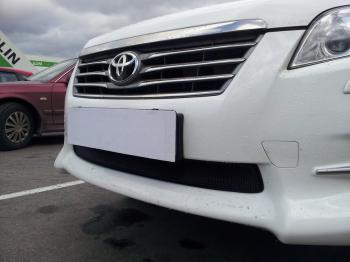 759 р. Зимняя заглушка решетки радиатора Стрелка11 Toyota RAV4 XA30 5 дв. 2-ой рестайлинг (2010-2013) (черная)  с доставкой в г. Пермь. Увеличить фотографию 2